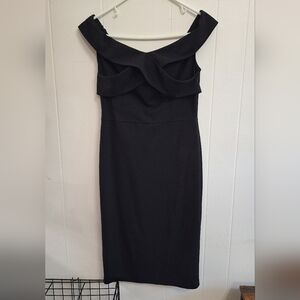 Belle Poque Chic Black Retro Dress